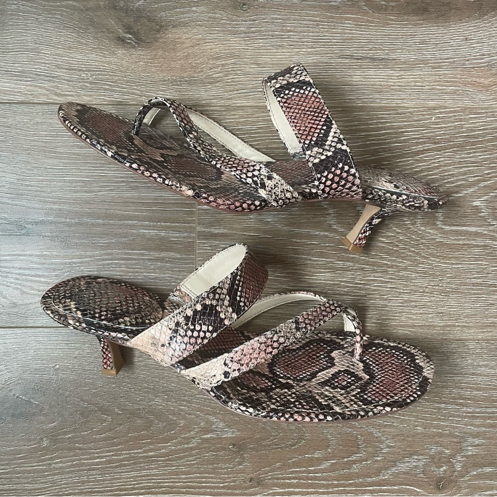 Vince Camuto snakeprint heeled sandals
